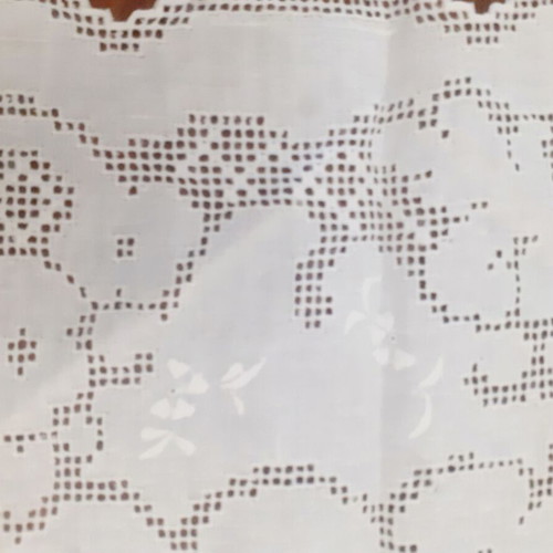 White machine-cut square 60×60cm new