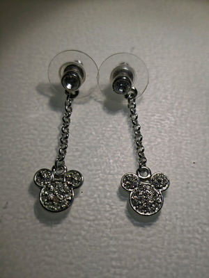 Κρεμαστά σκουλαρίκια Mickey Mouse Swarovski σαν καινούργια