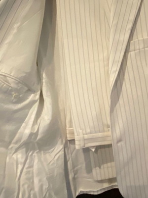 Men's suit used white striped brand FOREIGN
