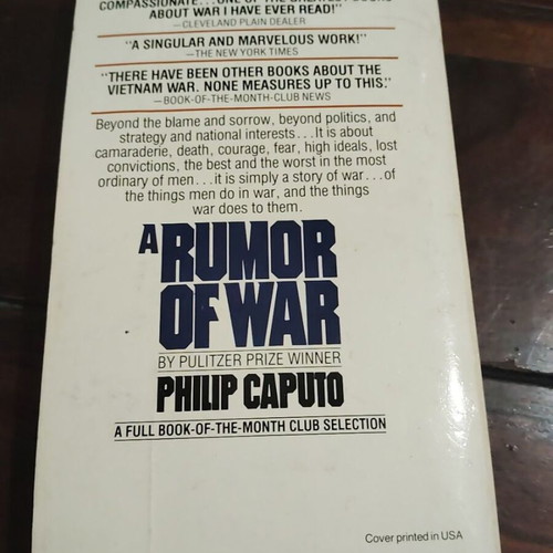 A Rumor of War by Philip Caputo used book