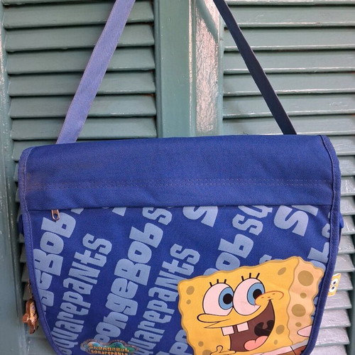 SpongeBob SquarePants Kids Blue and Yellow Shoulder Bag New