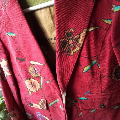 St-Martins blazer small used, red with floral pattern