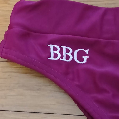 Bubblegun high cut bikini bottom medium used, pink and purple