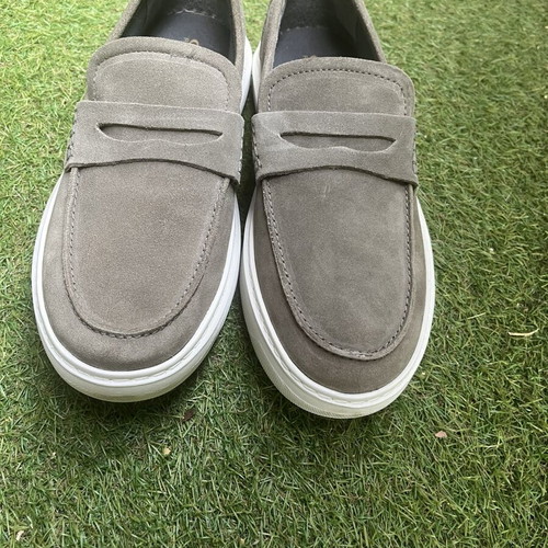 Geox men's loafers size 42 new, beige and green suede