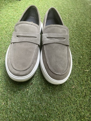 Geox men's loafers size 42 new, beige and green suede