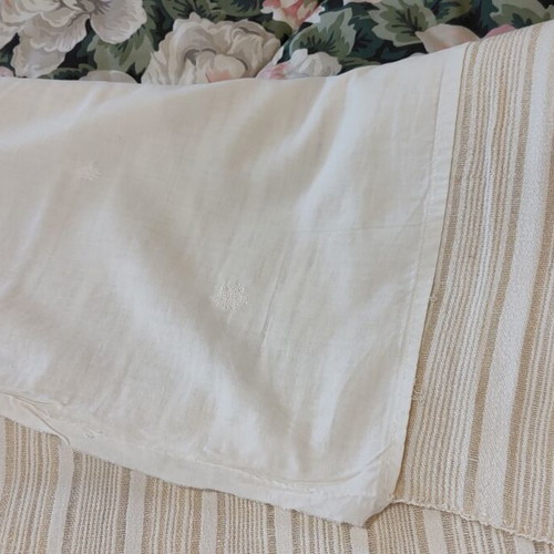 Wool woven bed sheets used, set of 2, vintage pre-1940