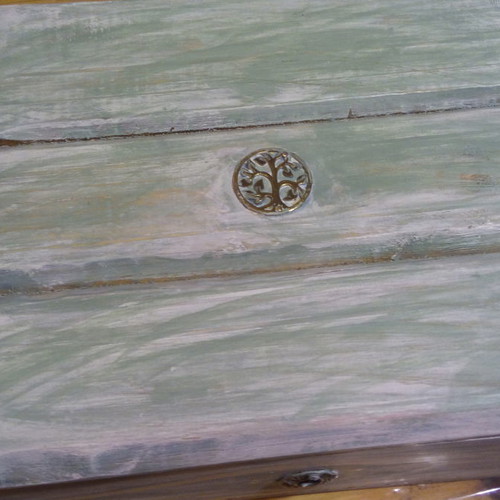 Handmade small furniture chests with varnish and decoration
