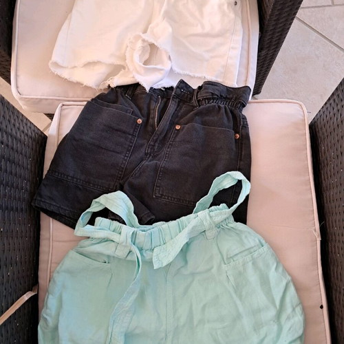 Girls' shorts used, pack of 3, Zara and Bershka