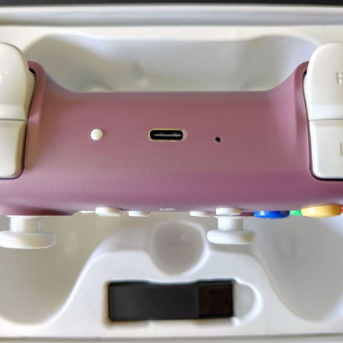 Anbernic RGP01 wireless gamepad with Hall Effect sticks, purple