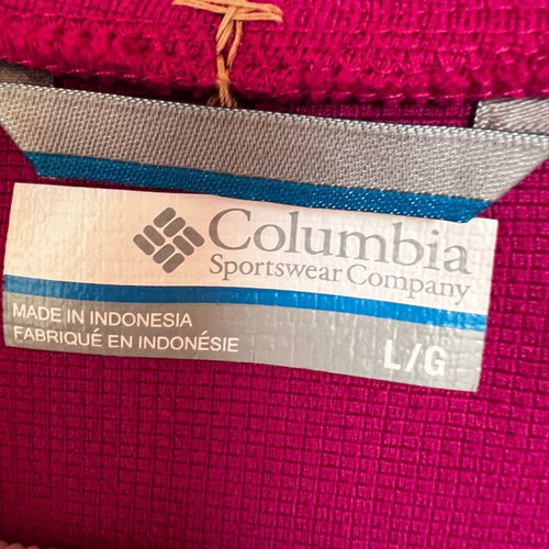 Columbia raspberry fleece sport hoodie with zipper like new