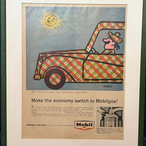 Original Mobilgas Advertising Poster