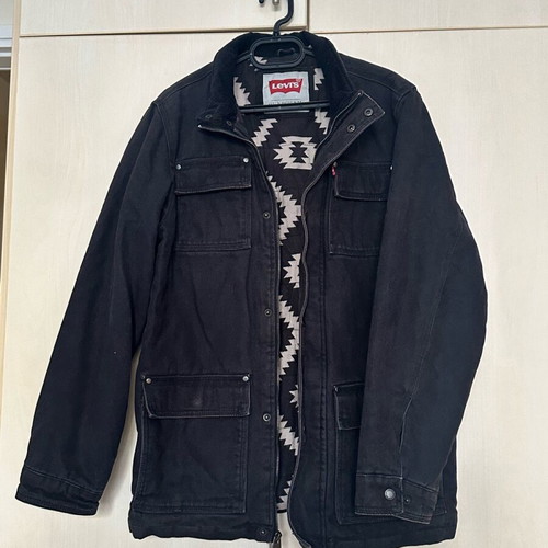 Levi's men's jacket used, small oversized, black, warm lining