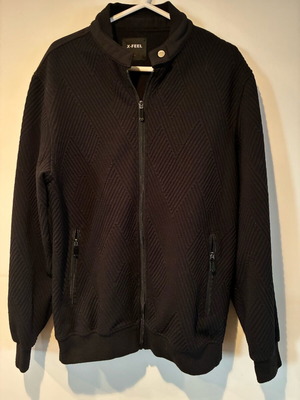 XFeel men's jacket black with embossed fabric like new, size L