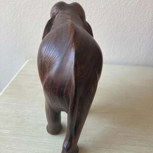 Wooden elephant carving