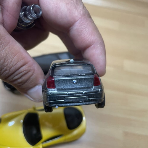 BMW M3 Coupe 2009 Kinsmart 1/36 and Alfa 8c Burago 1/32 toy cars set