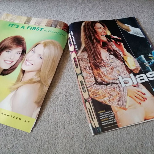 Celine Dion magazine scrap from People 2000 used with wear