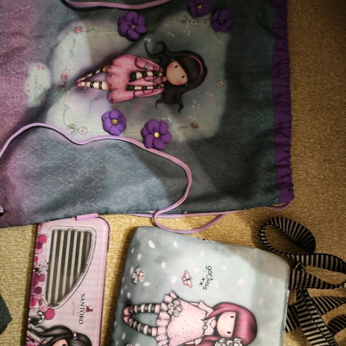 Santoro backpack, shoulder bag and pencil case like new, gift set