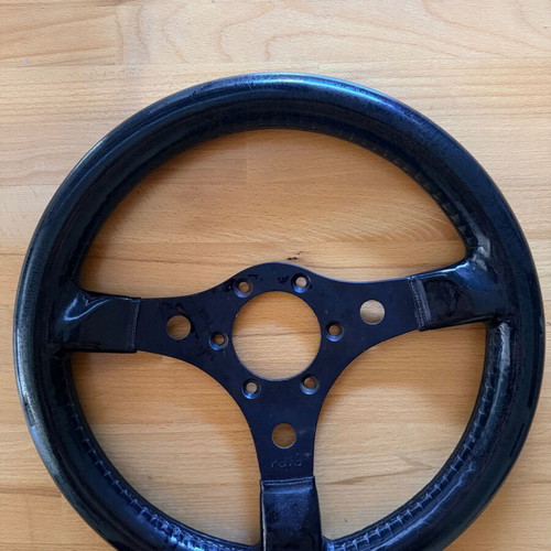 Raid leather three-spoke steering wheel 32cm like new, black