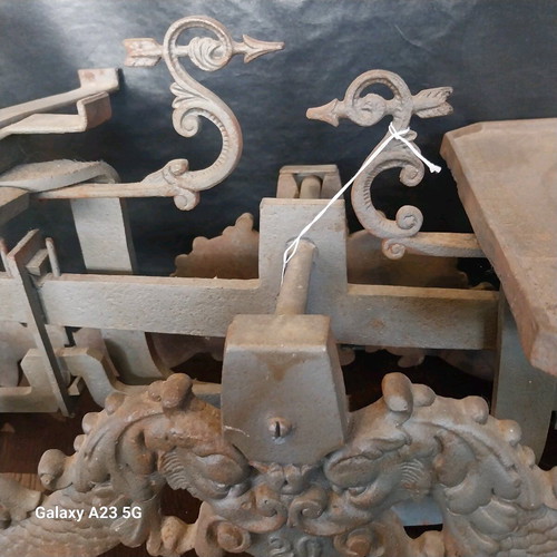 Cast iron antique scale used with lion and dragon decorations