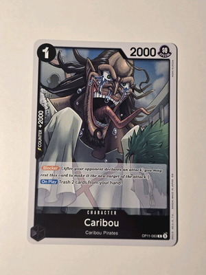 Картица Caribou One Piece Card Game OP11-083 като нова, рядка
