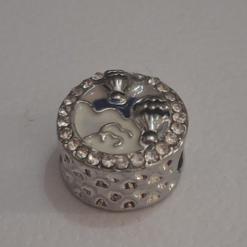 Charm for bracelets like new, blue and silver