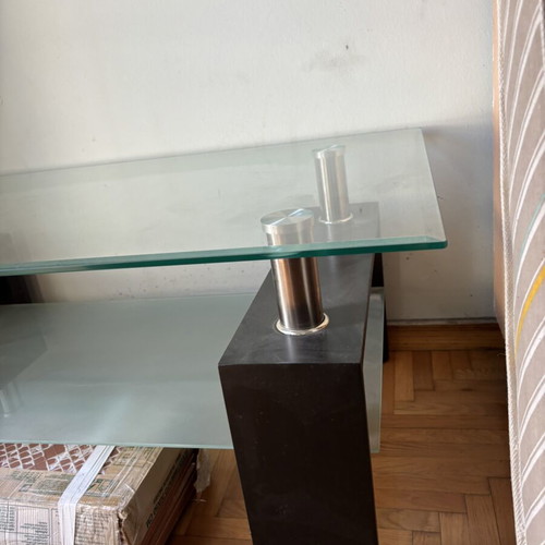 Glass coffee table 110x61 cm