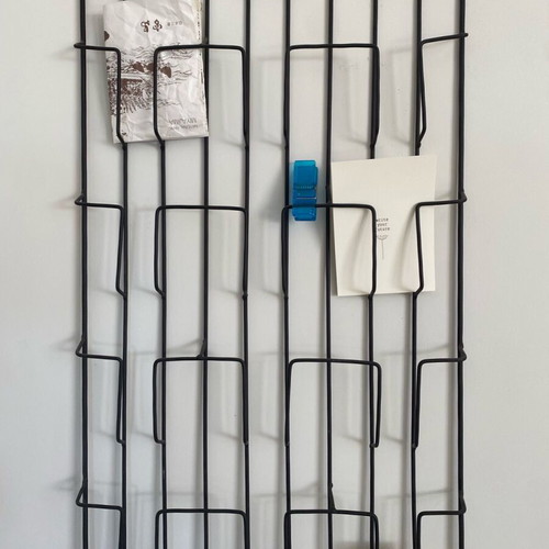 Metal wall magazine holder new, black color