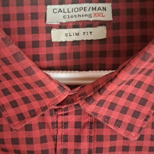Calliope plaid shirt and slim fit cardigan set like new