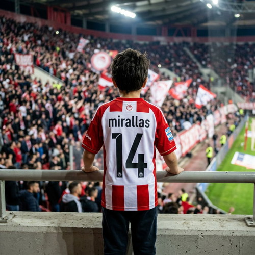 Olympiacos Mirallas #14 vintage jersey official replica used
