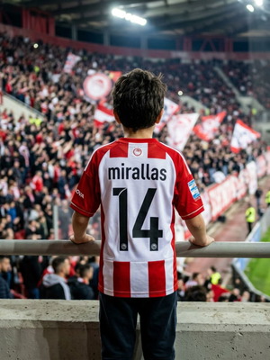 Olympiacos Mirallas #14 vintage jersey official replica used