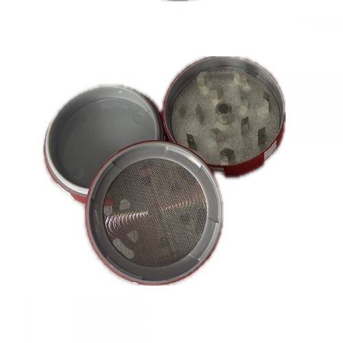 Grinder Poker Red 40x26mm new, 2-position herb grinder