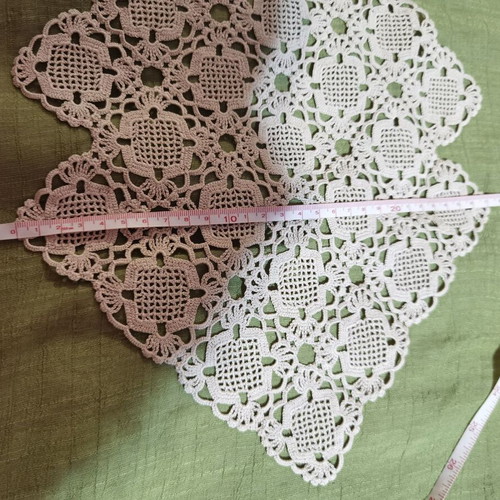 Crochet square like new, table mat cover 56x27 cm