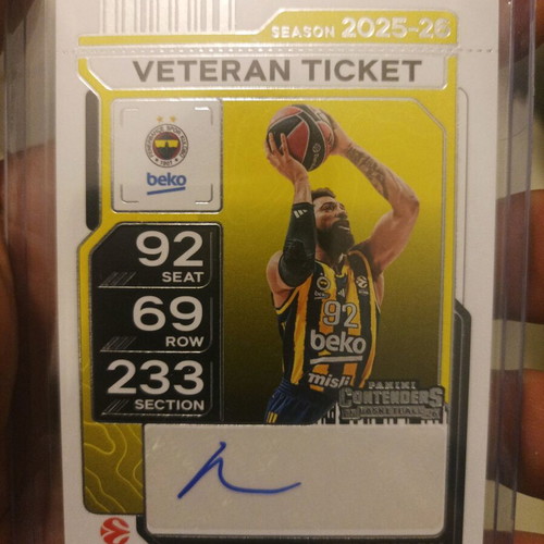 Euroleague Contenders 2025-26 card with autograph Khem Birch new