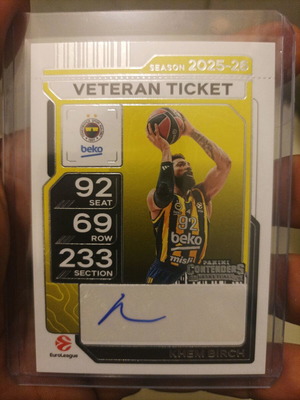 Κάρτα Euroleague Contenders 2025-26 με αυτόγραφο Khem Birch καινούργια