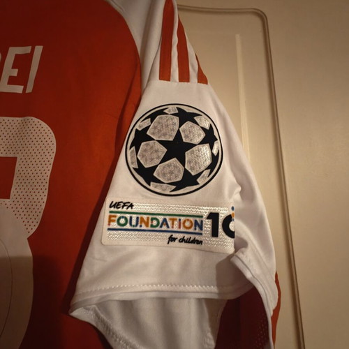 Signed Rodinei Olympiakos jersey with Champions League patches 2025-2026, XL slim fit