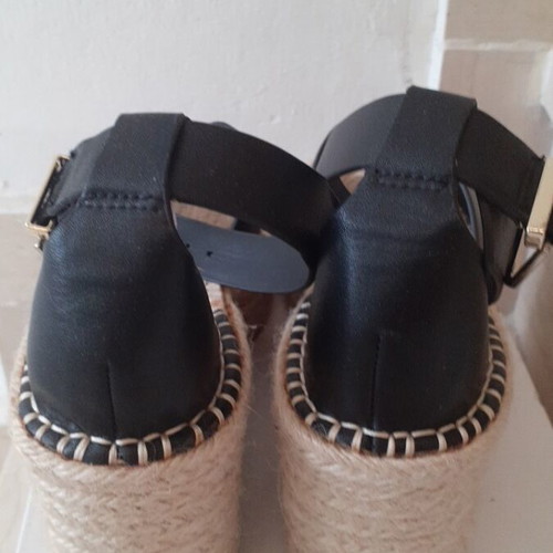 Mango espadrilles like new, leather, size 37, black
