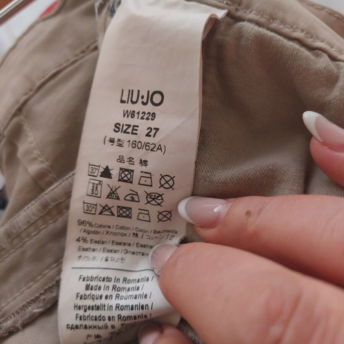 Liu Jo beige casual cotton pants size 27 Small