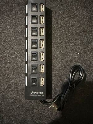 USB Hub 7-Port USB 2.0 with Independent Switches