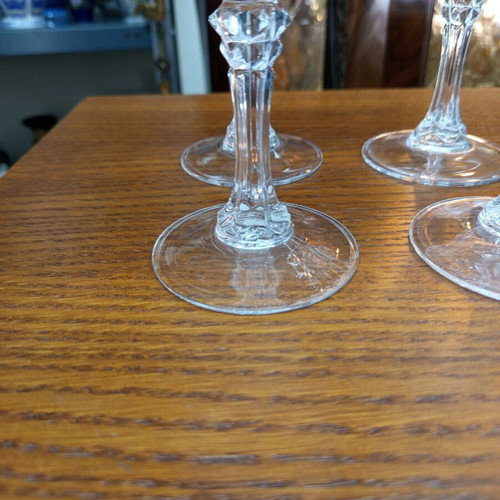 Glass wine glasses stemmed rhombus set of 6 new