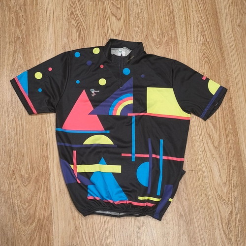 Vintage Campagnola cycling jersey short sleeve geometric size 8, like new