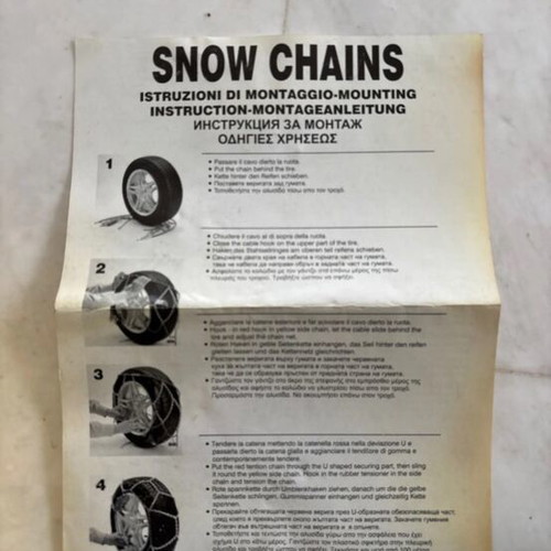Car snow chains used