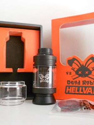 Hellvape Dead Rabbit V2 RTA new, black, 25mm, 2ml (5ml with bubble glass)