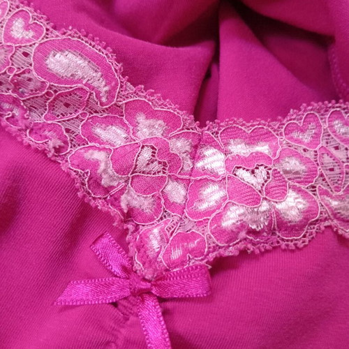 Laura Ashley sleeveless top with lace, fuchsia, UK 12