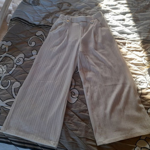 Zara white wide-leg pants for girls 9-10 years
