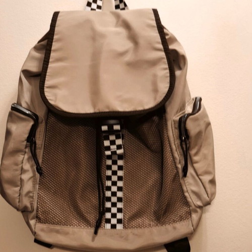 Backpack like new beige and black shoulder bag