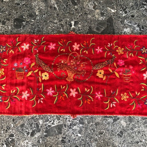 Cretan woven textile used with bird design