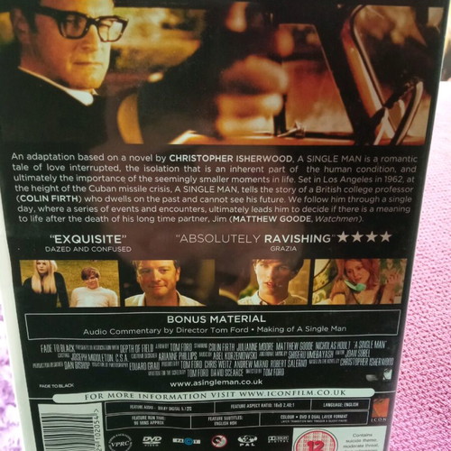 A Single Man DVD like new with English subtitles
