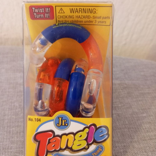 Tangle Jr. Sparkle Clear Multi-color Retro Fidget Toy 2011