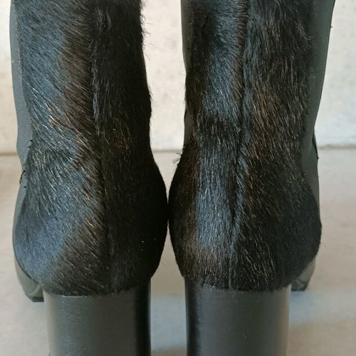 Kanna ankle boots new with silver detail, leather and fur