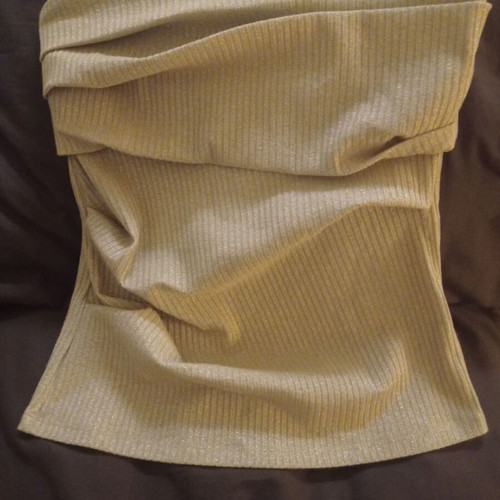 Strapless top Zara new, gold color, size Medium